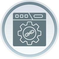 Backlink Solid button Icon vector