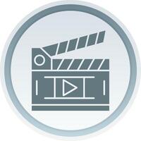 Movie Solid button Icon vector