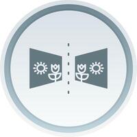Flip Solid button Icon vector