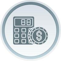 Calculator Solid button Icon vector