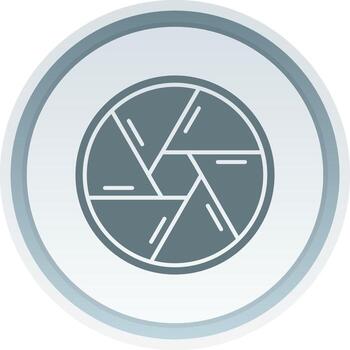 obturador sólido botón icono vector