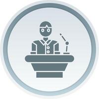 Lecturer Solid button Icon vector