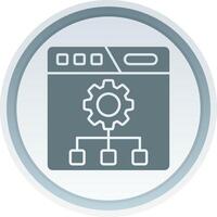 Setting Solid button Icon vector
