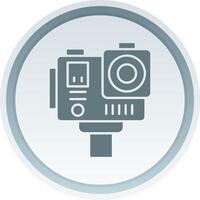 Action camera Solid button Icon vector