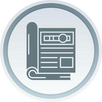 Magazine Solid button Icon vector