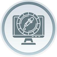 Color Solid button Icon vector