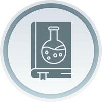química libro sólido botón icono vector