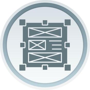 Layout Solid button Icon vector