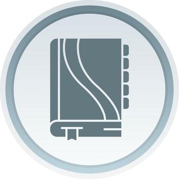 Agenda Solid button Icon vector