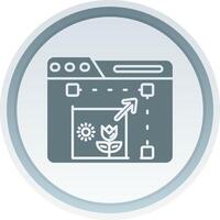 Resize Solid button Icon vector