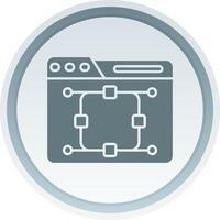 Curve Solid button Icon vector