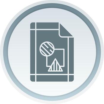 margen sólido botón icono vector