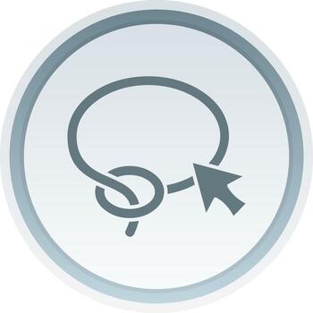 Lasso Solid button Icon vector