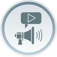Advertising Solid button Icon vector