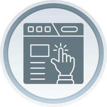 hacer clic sólido botón icono vector