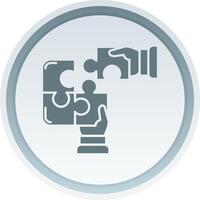 Collaboration Solid button Icon vector