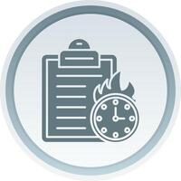 Deadline Solid button Icon vector