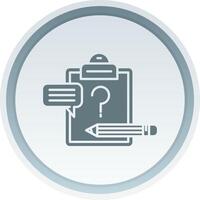 Briefing Solid button Icon vector