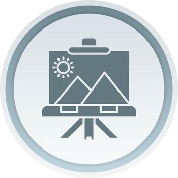 lona sólido botón icono vector