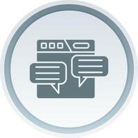 Comment Solid button Icon vector