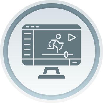 Motion graphic Solid button Icon vector