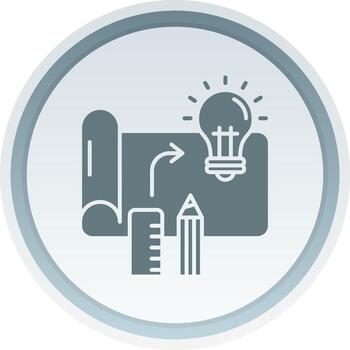 Design process Solid button Icon vector