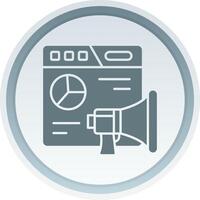 Marketing Solid button Icon vector