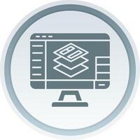 Layers Solid button Icon vector