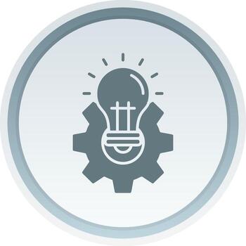 Idea Solid button Icon vector