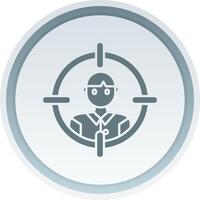 Target audience Solid button Icon vector