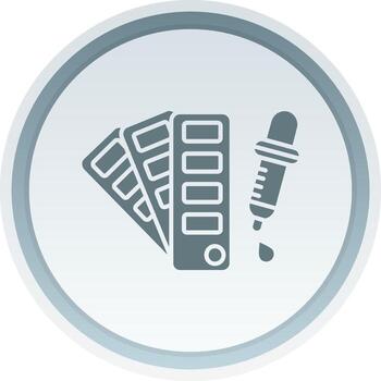 Palette Solid button Icon vector