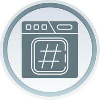 Hashtag Solid button Icon vector