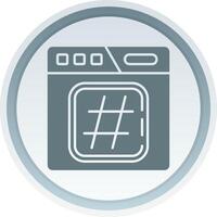 Hashtag Solid button Icon vector