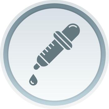 Dropper Solid button Icon vector