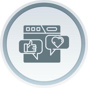 Reaction Solid button Icon vector