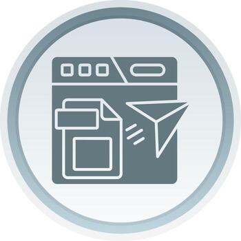 Publishing Solid button Icon vector