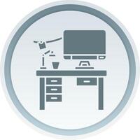 Workspace Solid button Icon vector