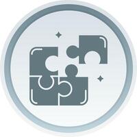 Puzzle Solid button Icon vector