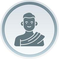 Muslim Solid button Icon vector