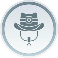 Cowboy hat Solid button Icon vector