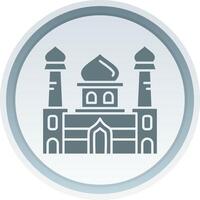 Mosque Solid button Icon vector