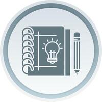 Sketchbook Solid button Icon vector