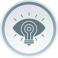 Vision Solid button Icon vector