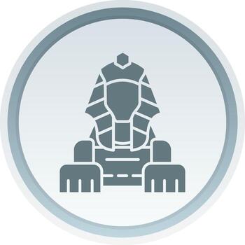 Sphinx Solid button Icon vector