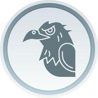 Eagle Solid button Icon vector