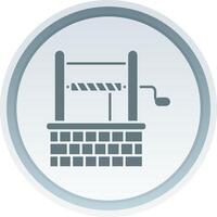 Well Solid button Icon vector