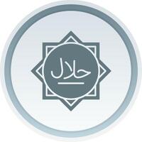 Halal Solid button Icon vector