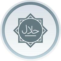 Halal Solid button Icon vector