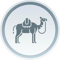 Camel Solid button Icon vector