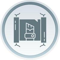 Caligraphy Solid button Icon vector